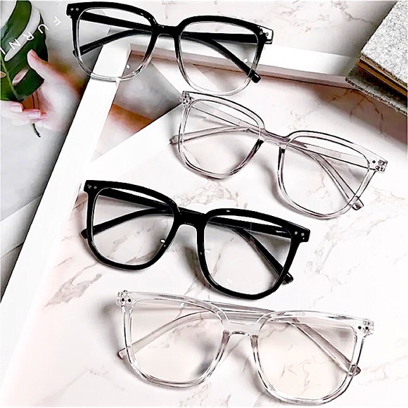 🧡10/$45🧡NEW Clear Rounded Square Frame Glasses - Picture 6 of 8